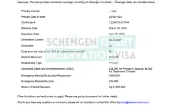 Travel Insurance For Schengen Visa